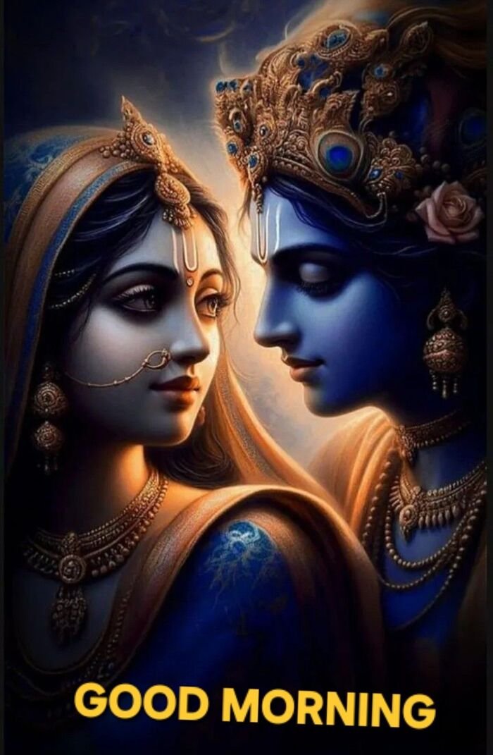 radhe radhe good morning image divine blessings