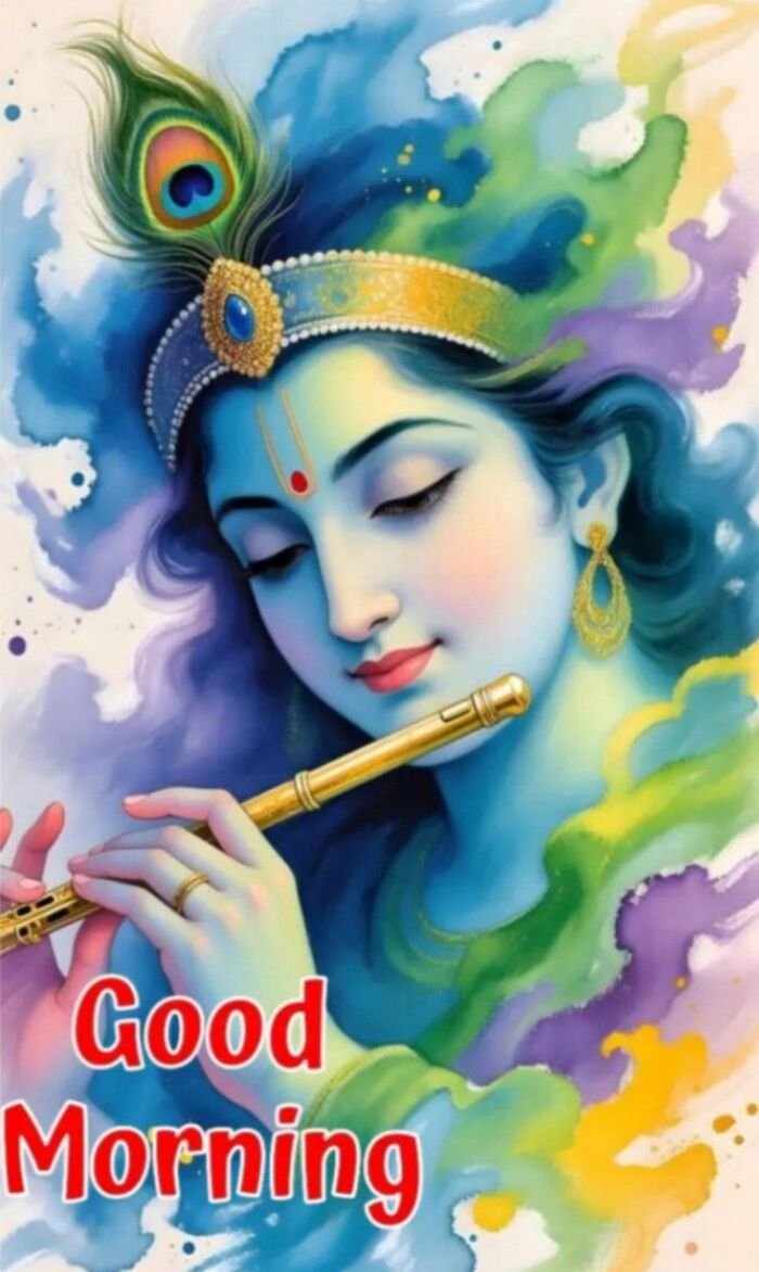 radhe radhe good morning image floral decoration