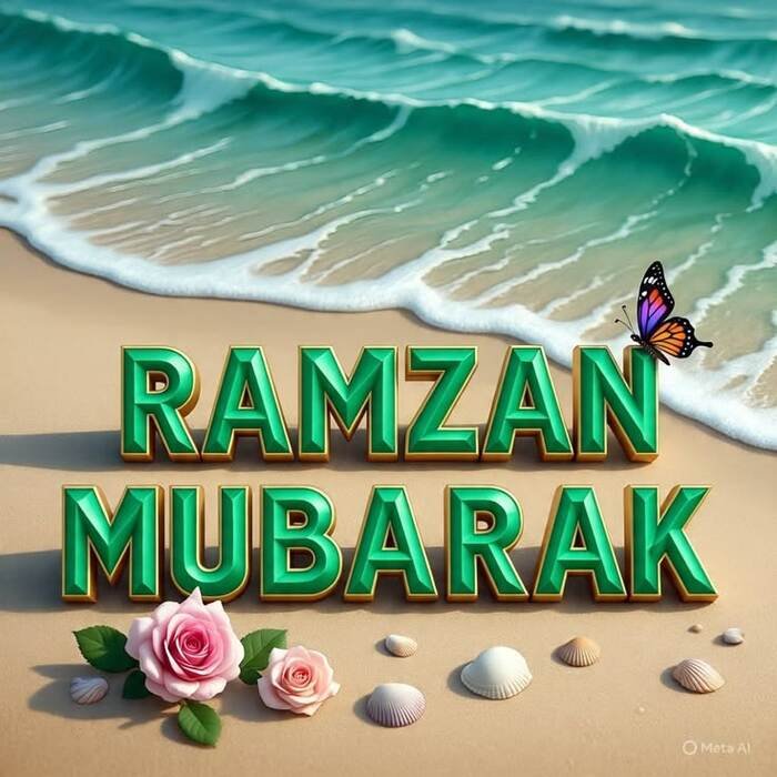 ramadan wishes images floral decoration
