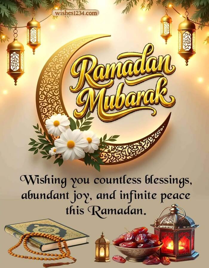 ramadan wishes images glowing light effect