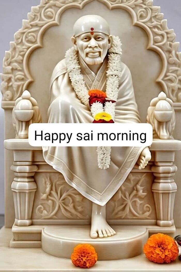 sai baba good morning images bright sky