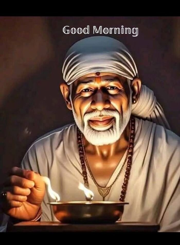 sai baba good morning images minimalist design