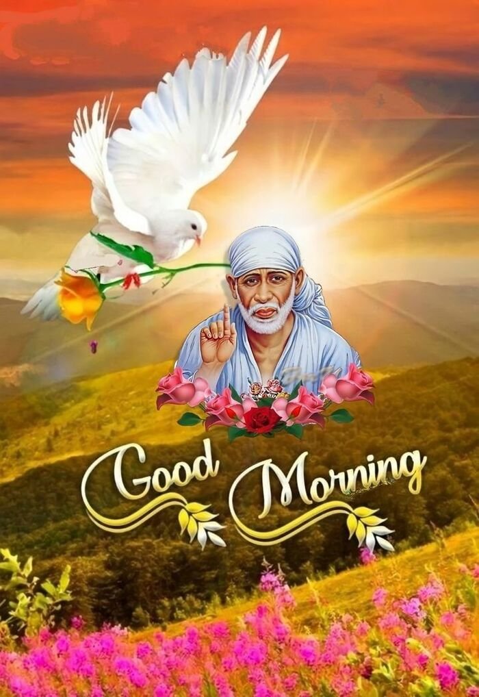 sai baba good morning images spiritual wallpaper
