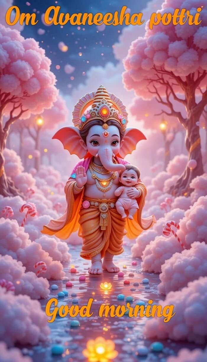 sai baba good morning images with sunrise