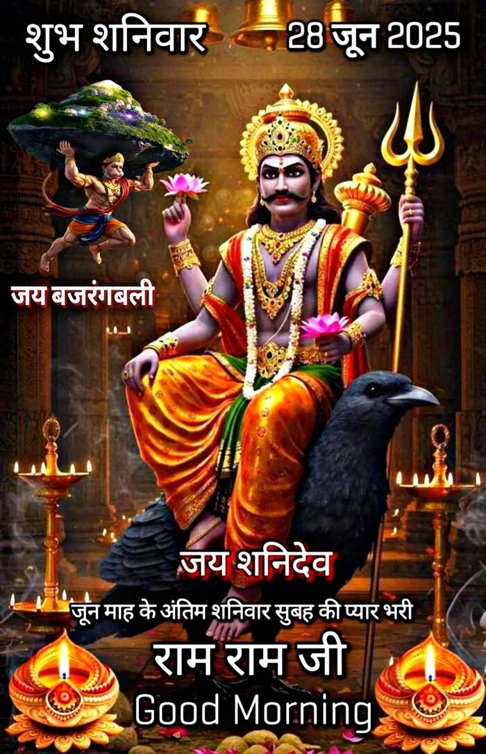 shani dev good morning image devotional theme