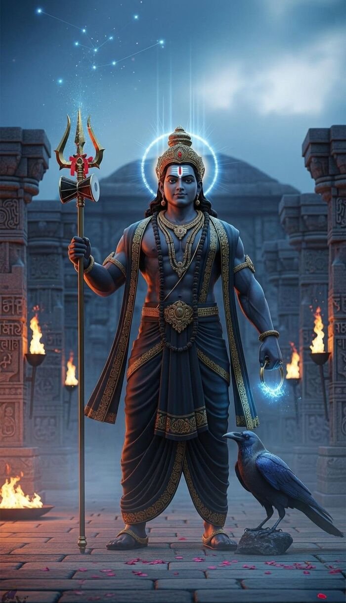 shani god images minimalist design