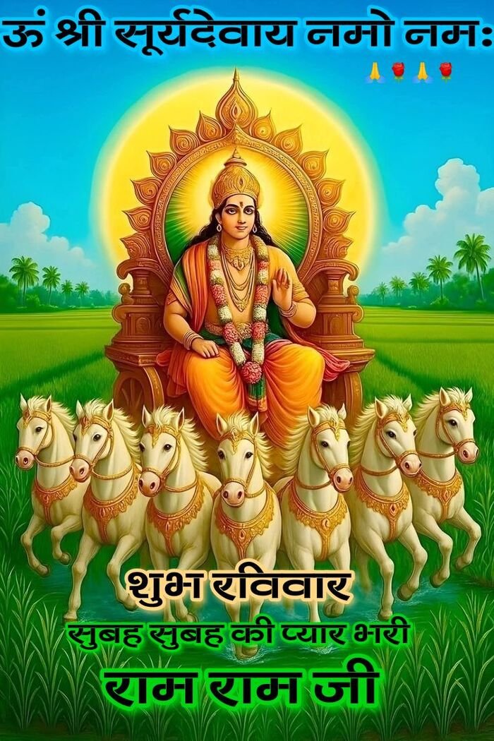 shubh ravivar good morning image sunday blessing theme