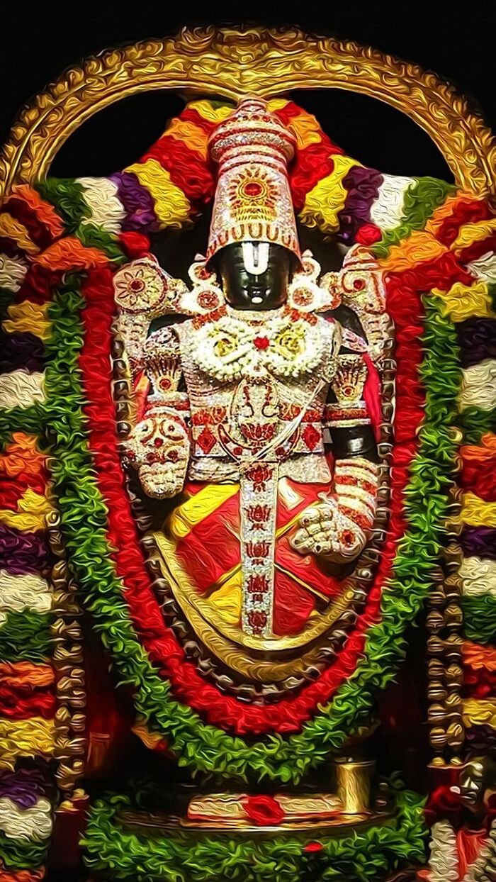 tirupati god images with black background