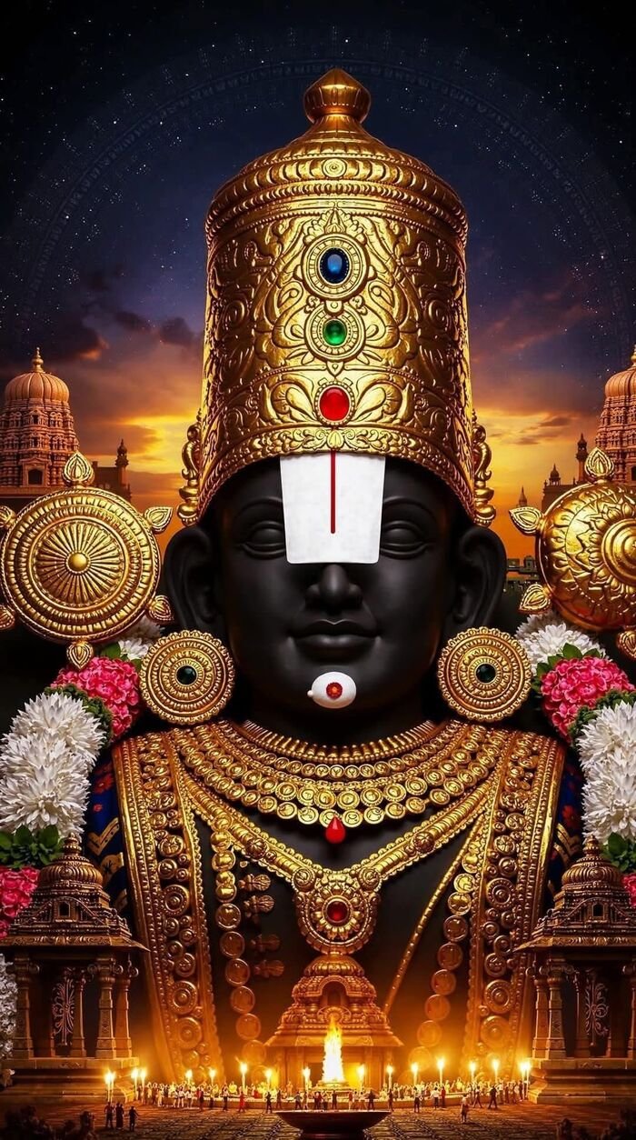 tirupati god images with namam tilak